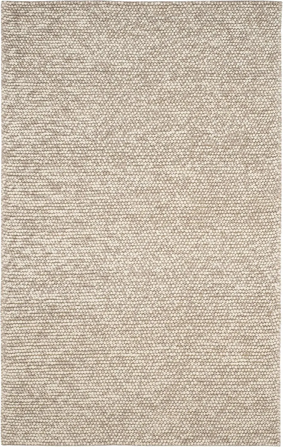 Natura Collection Area Rug - 6' X 9', Beige, Handmade Wool, Ideal For High Traffic Areas In Living Room, Bedroom (Nat620B)