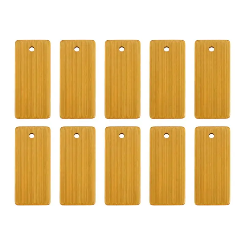 1 Apr.100Pcs 45X20mm Bamboo Tags For Keychain Rings, Bamboo Unfinished Wood Key Ring Tag