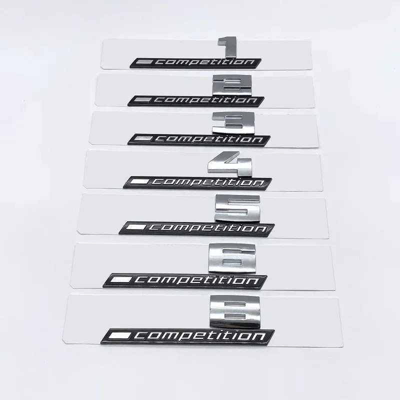 Chrome Silver 3D ABS Letters COMPETITION Emblem for BMW Thunder Edition M1 M2 M3 M4 M5 M6 M8 Car Trunk Badge Sticker