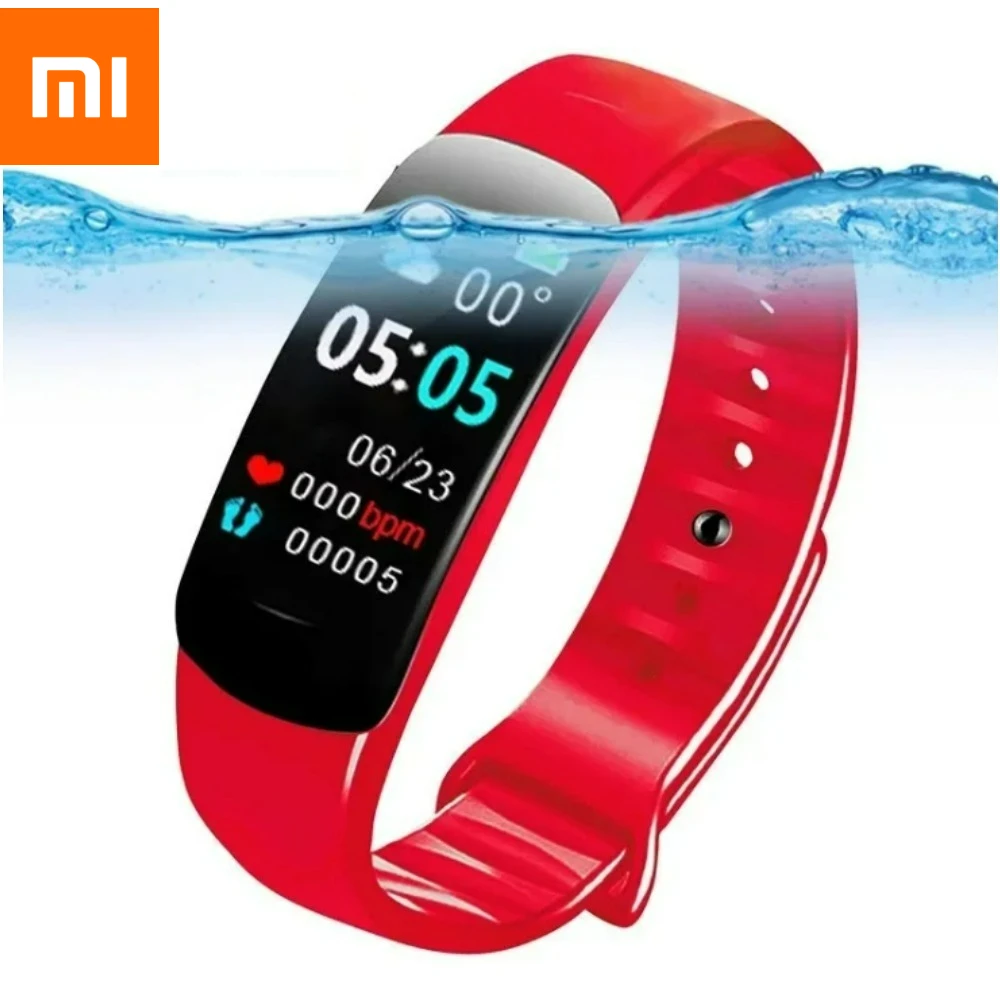 

Новые умные часы Xiaomi C1 Plus для мужчин и женщин, Bluetooth, спортивный браслет с функцией подсчета шагов, фитнес-трекер, измерение пульса, давления и сна