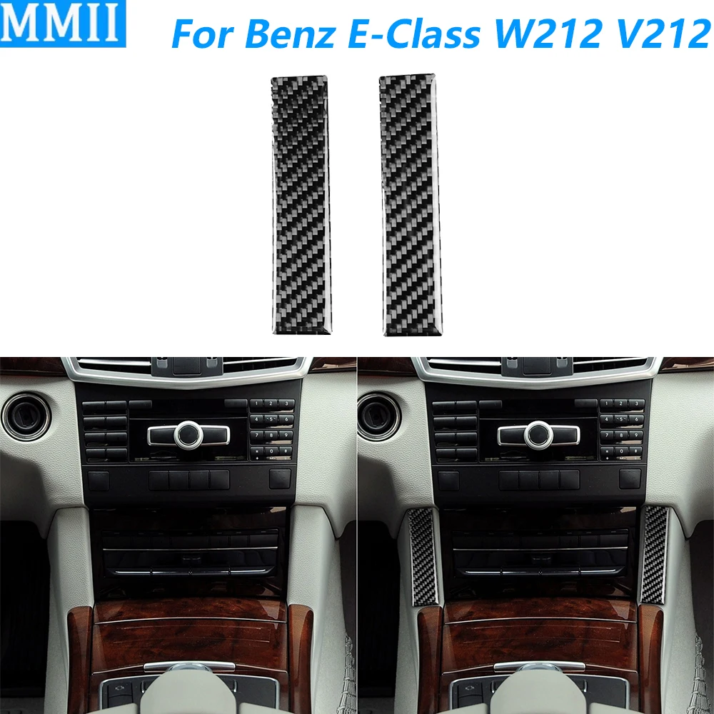 

For Mercedes-Benz E-Class W212 S212 2011-2015 Carbon Fiber Central Control Dashboard Both Side Panel Car Accessories Sticker