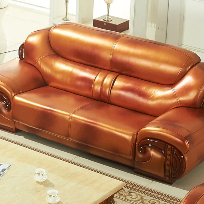 Luxury Living Room Sofa Leather Relaxing Modern Sectional Sofas Europe Minimalist  Home Furniture