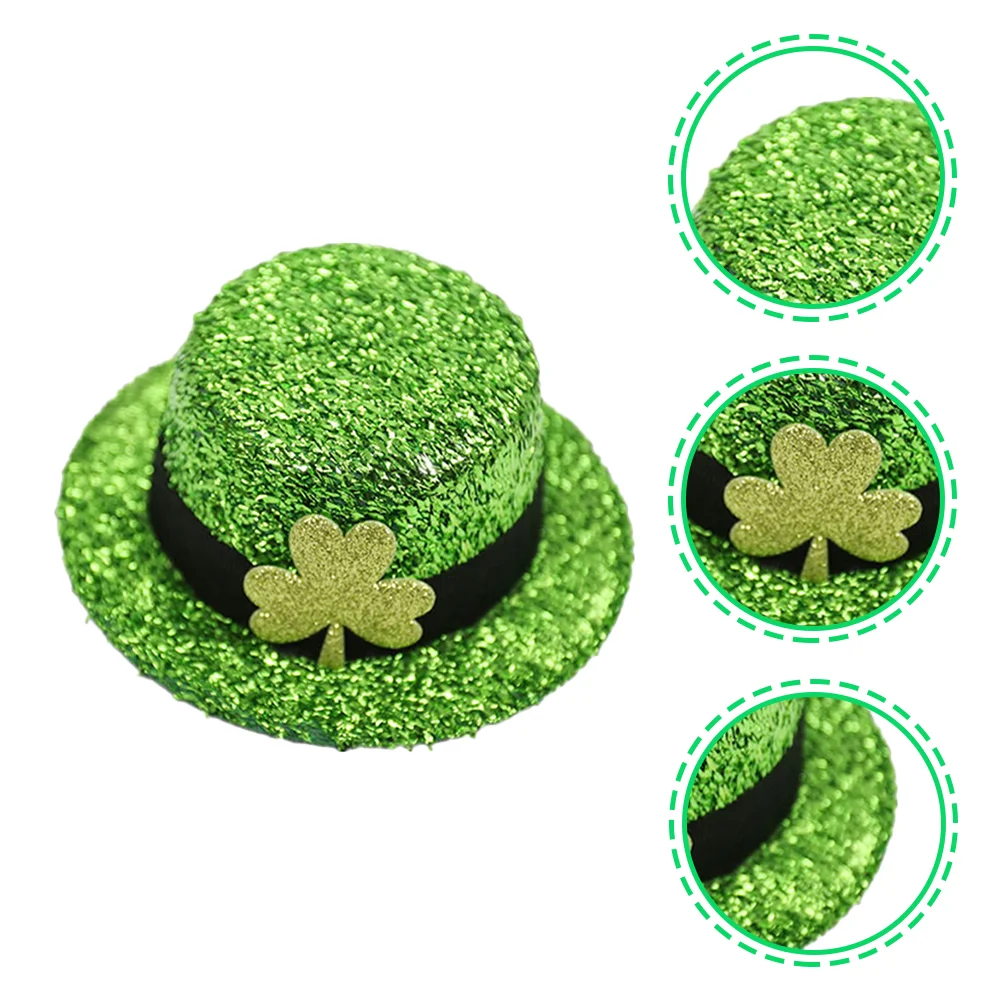 

St. Patricks Day Top Hat Design Hair Clip Decorative Hairpin Headdress Mini St Patricks Day Headwear