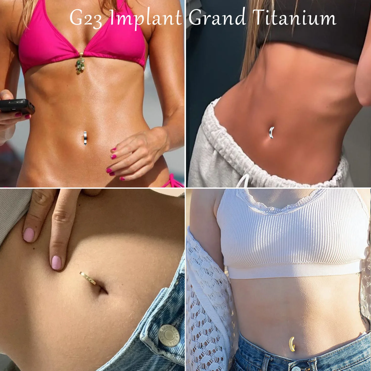 1PC G23 Titanium Belly Button - đánh giá và giá Belly Bar Titanium