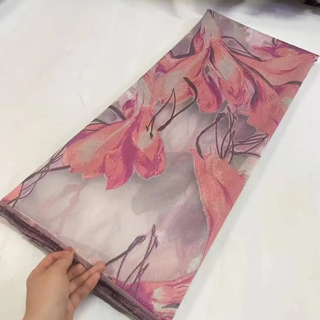 

African French Brocade Lace Fabric 2025 High Quality 5 Yards Gilding Nigerian Jacquard Lace Fabric Elegant Dress for Women AR680