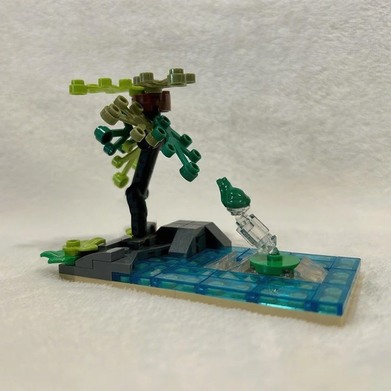

71 шт. MOC небольшой масштаб Grogu Bog сцена модульные строительные блоки DIY Star Warringss детская модель Йоды развивающая игрушка для детей