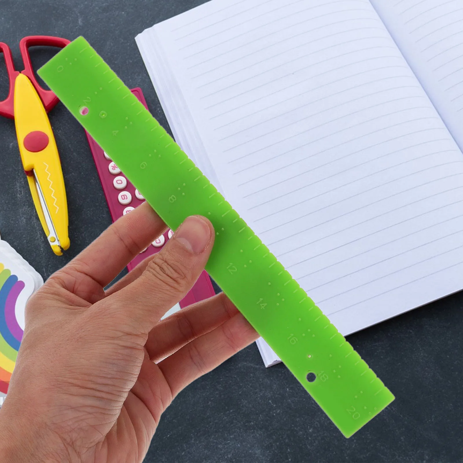 Reusable Braille Blind Tool Tactile Learning Aid Sturdy For Visual Impairment Students Reusable Measuring Ruler Blind