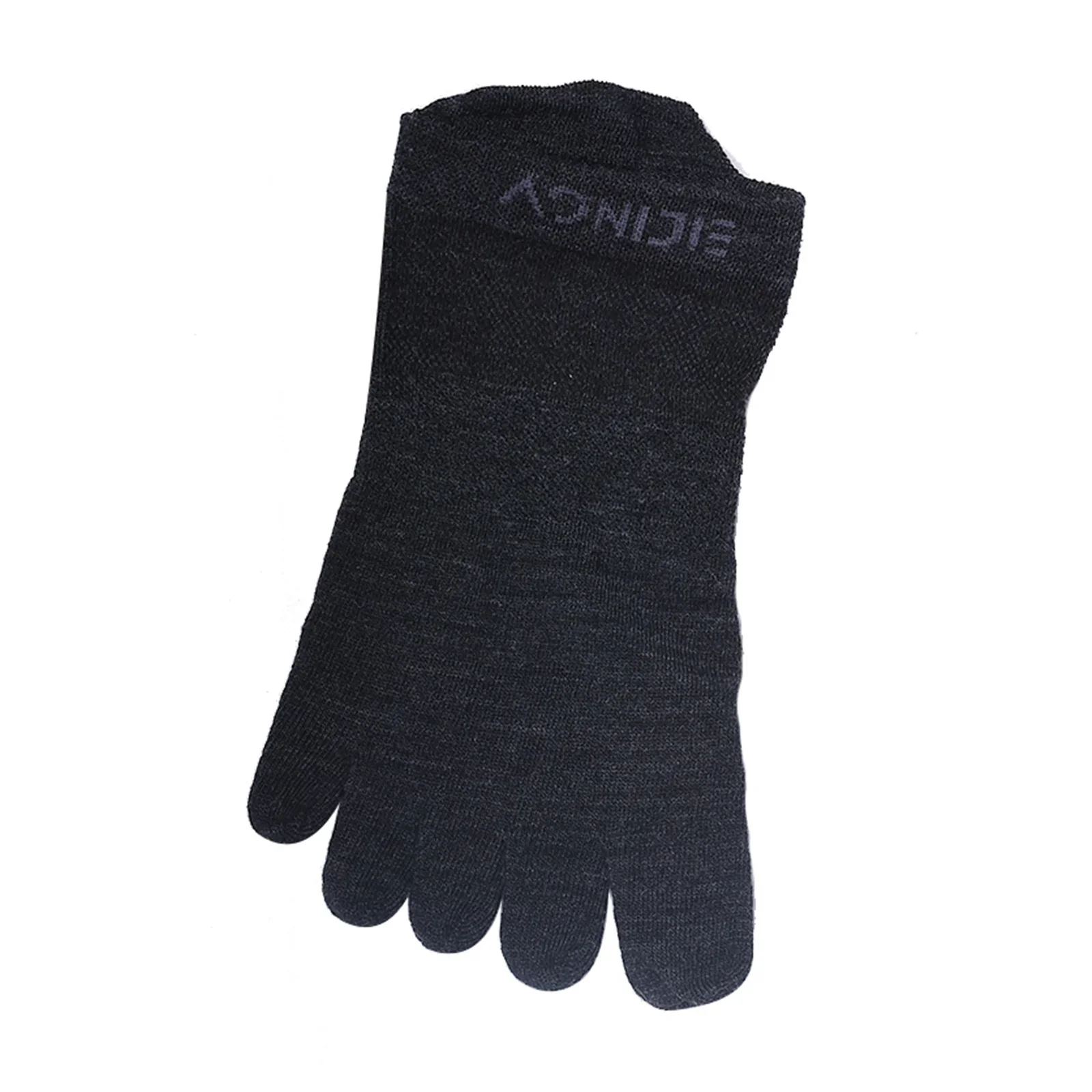 One Pair AONIJIE E4822 Merino Wool Five-Finger Short Socks Run Low Cut Athletic Five Toe Socks Toesocks for Running Marathon