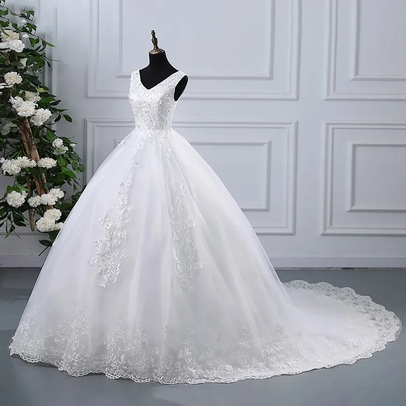 Ruiente vestidos de novia 2024 Sommer neue elegante V-Ausschnitt maßge schneiderte Brautkleider süße Blume Brautkleider anpassen Farbe