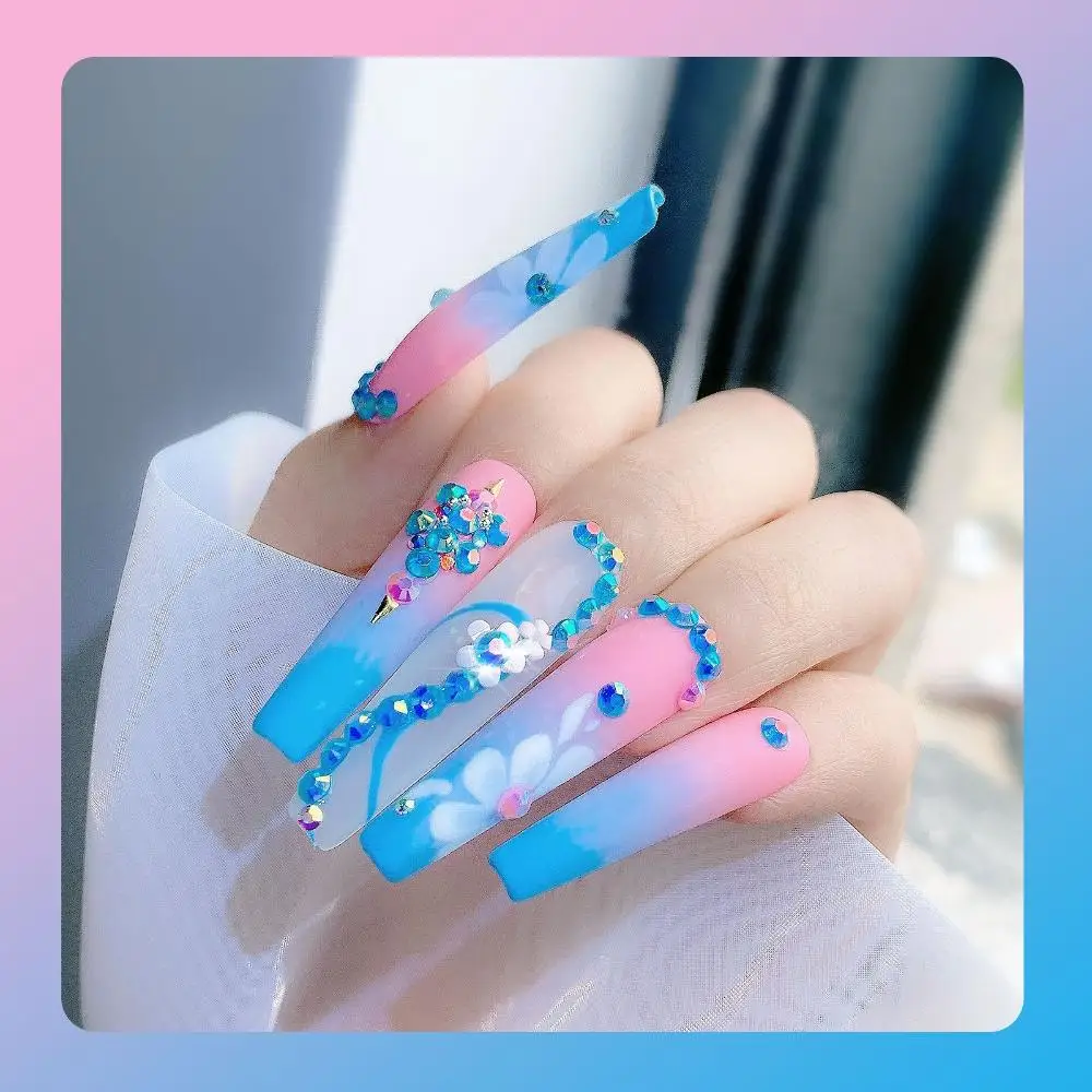 

3500pcs/box Manicure Half Round Flatback Nail Art Rhinestone Mix Multisize Colorful 3D Jelly