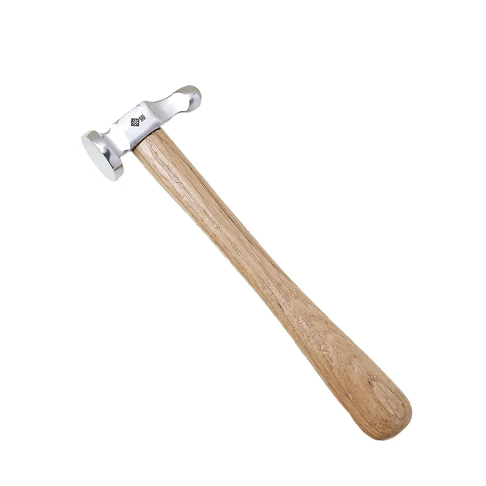 Creative Hammer Mini Wooden Hammer Stainless Steel Jewelry Round Head DIY Hammer Multifunctional Manual  For Leather