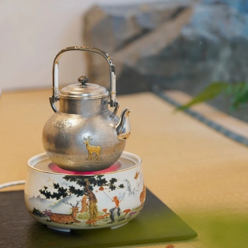 Electric ceramic stove Fulu Fenghou silent tea stove does not pick a pot to make tea wireless remote control water stove