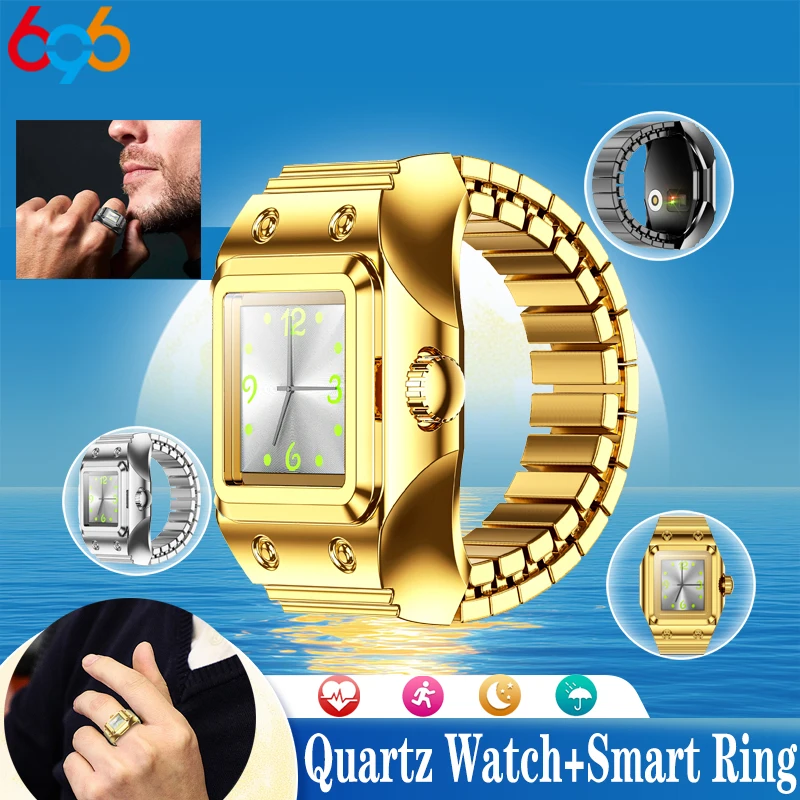 

Sleep Health Monitor Sports Quartz Watch + Smart Ring Waterproof Time Display/Adjustment Activity Record Smartring For Men Women