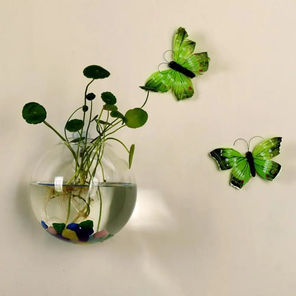 An der Wand montierte Hydrokultur-Vase, Betta-Aquarium, kreativer Acryl-Pflanzer für Zuhause, Büro, Wanddekoration, platzsparende Werkzeuge