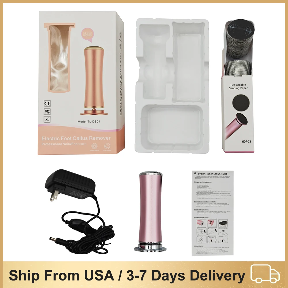 

Электрическое средство для удаления мозолей на ногах, 60 шт., наждачная бумага, доставка в США, туфли на каблуках, удаление омертвевшей кожи, профессиональные инструменты для педикюра