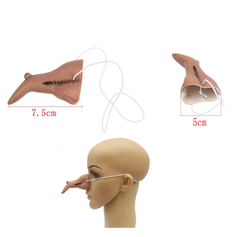 1 Pcs Carnival Girl Lady Dressing Up Nose For Halloween Supply Halloween Holiday Wicked Witch Nose Halloween Costume Accessories