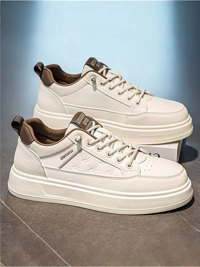 

Men's Casual Sport Shoes 2026 New Style Youth Versatile Leisure Wear-Resistant Anti-Slip Trendy White Shoes for Spring Autumn