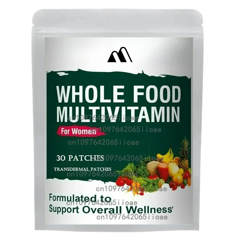 30 Patches Patch Transdermico Multivitamínico Feminino, Contendo Vitaminas A, C, D, E e Zinco