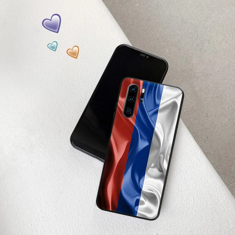 Weiche Hülle für Ehre 70 90 magic5 pro x6 x7 x8 a x9 b 8x x7b huawei p40lite p30 p20 p smart russia flagge schwarze handy hüllen abdeckung