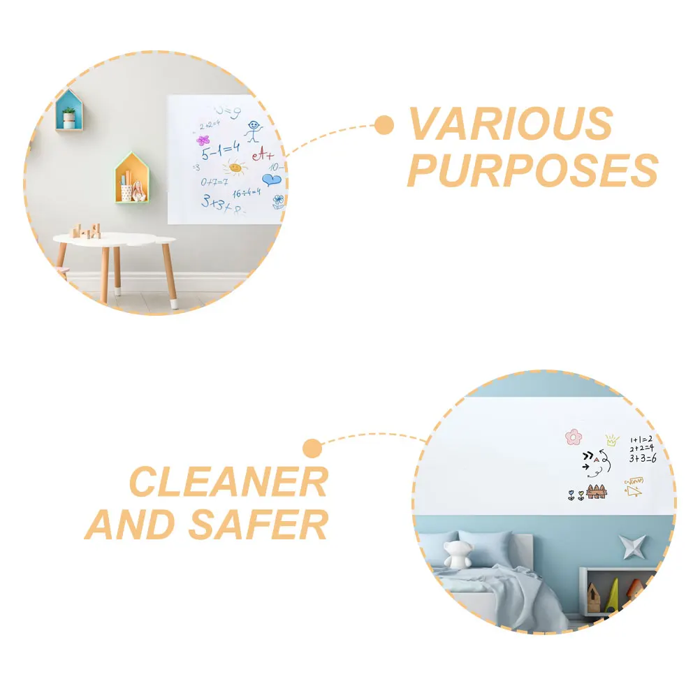 

1 Set Dry Erase Whiteboard Sticker Reusable Writing Drawing Sheet Home Office Wall Decal Static Adhesive Board Erasable Message