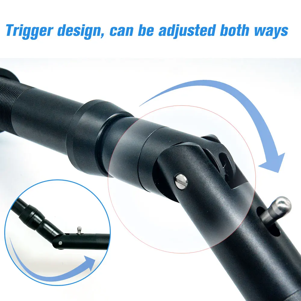 NEW OEM 2# 4# Fishing Bidirectional Adjustment Aluminum Trolling Adjustable Rod Butt Fishing Straight Bent Handle
