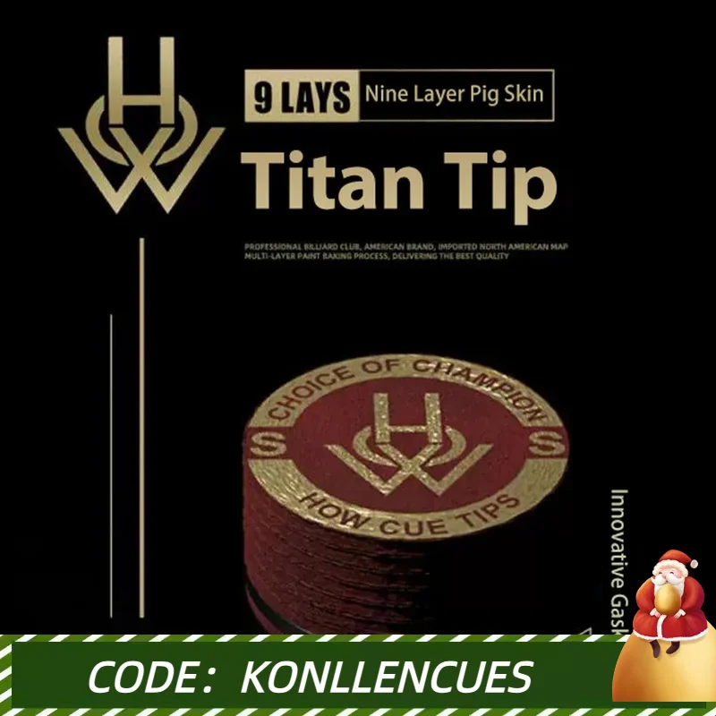 

HOW-Titan Tips for Pool Cue, Snooker Cue Tip, Glue on Tip, Billiard Stick Tips, Billiard Accessories, S M H 14mm