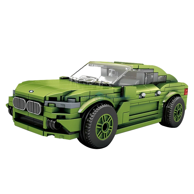 X6 Green Racing Car Model Building Bricks Blocks MOC 679 High Tech Set Toy Christmas Gift for Boys Kids