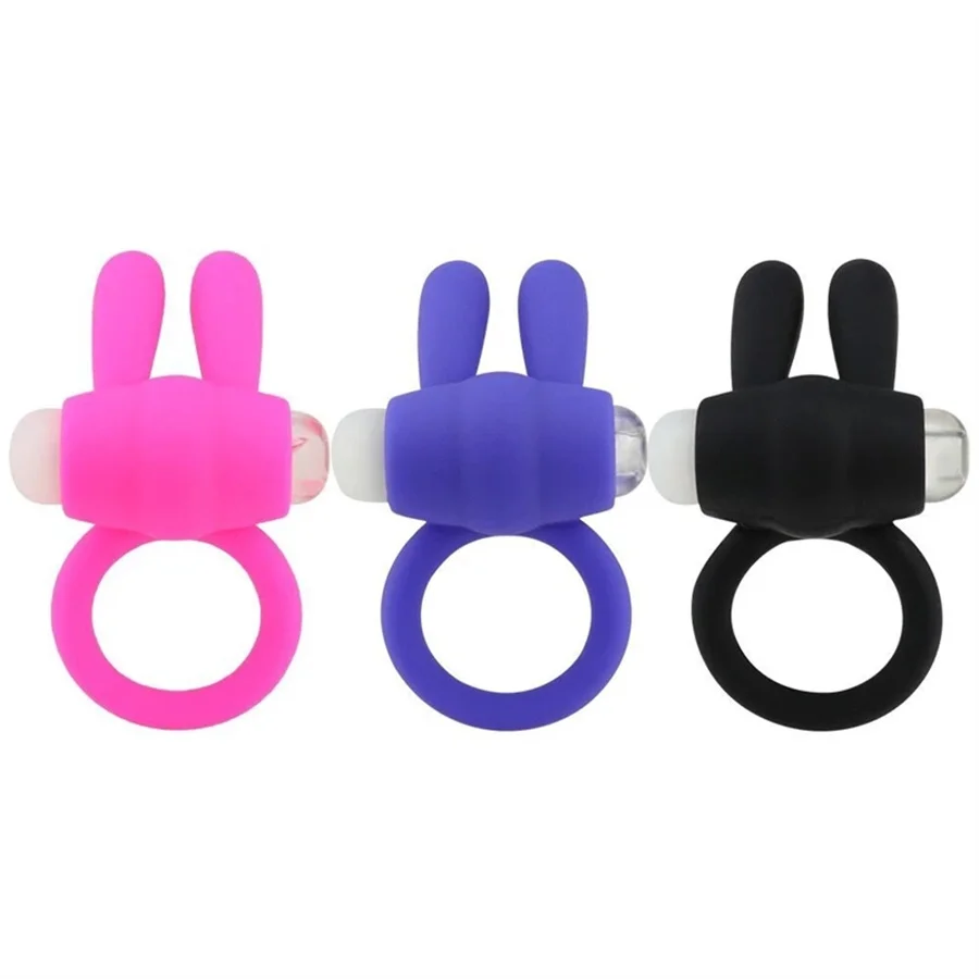 Penis Ring Vibrator For Couple Clitoris Massager Delay Ejaculation Silicone Vibrating Cock Ring Masturbation Cockring Sex Toys