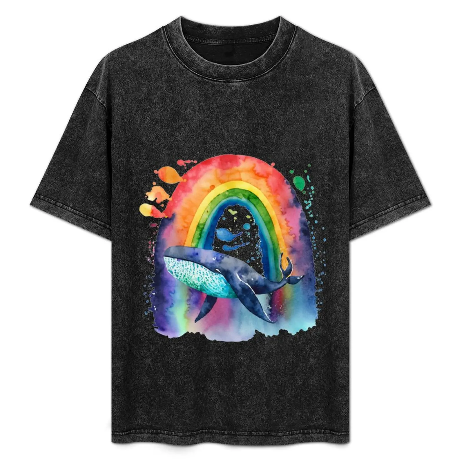 

whale in the sky T-Shirt Daily Casual Short Sleeve Tee Shirt