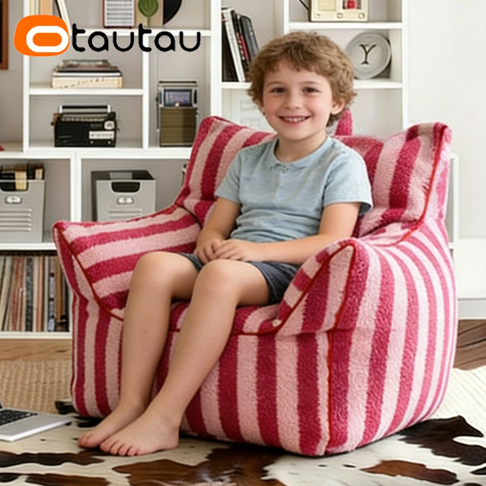 otautau-children-bean-bag-cover-faux-fleece-kids-corner-pouf-armchair-beanbag-cover-sf612【no-filler-please-buy-filler-yourself-】