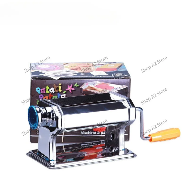Pottery mud press tool gradual change sheet making, hand crank, non-electric portable mud press