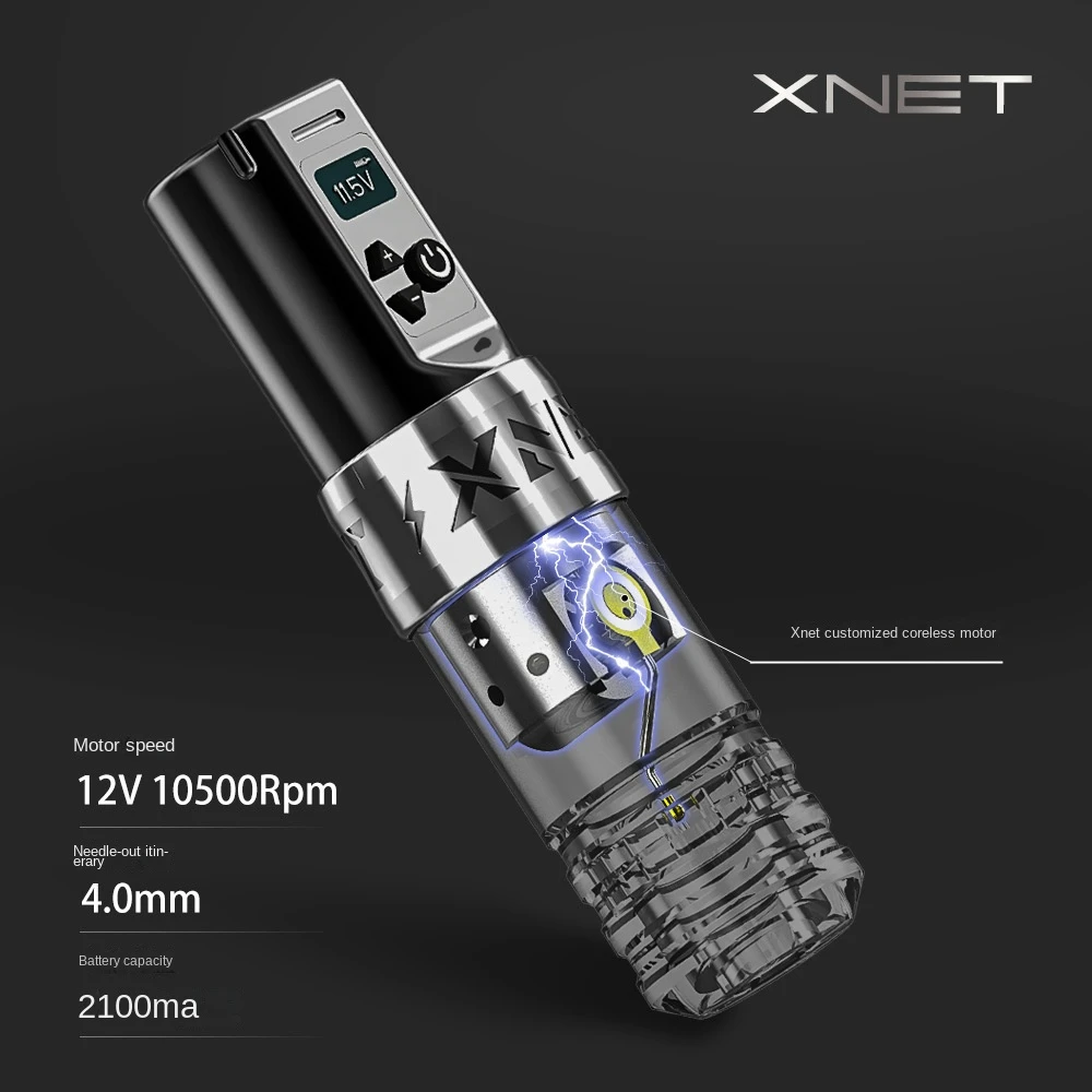 Xnet Torch Wireless Charging Tattoo Pen Lithium Battery Pen Portable Suit Tattoo Artist Body Depiction