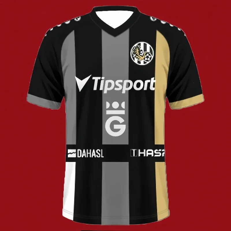 

Мужская футболка с коротким рукавом Hradec Kralove, молодежная, детская, свободного кроя, для тренировок, дышащая, унисекс, спортивная форма