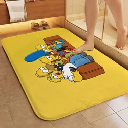 The S-Simpsons Doormat Entrance Door Sofa Mat Bedroom Carpet for Kitchen Aesthetic Room Decoration Customized Floor Noise Mat