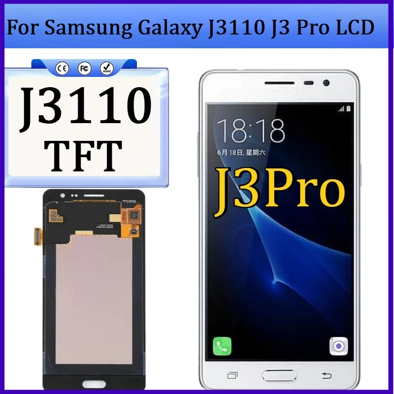 

New TFT LCD Tested For Samsung Galaxy J3110 J3 Pro LCD Display Touch Screen Assembly Replacement NO Frame