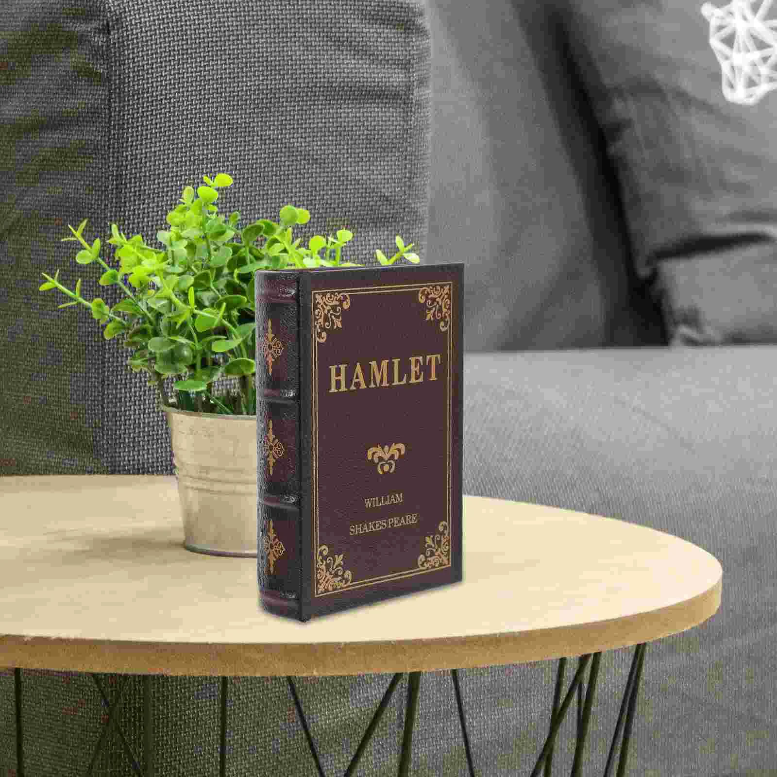 

Imitation Book Decoration Bookshelf Prop Vintage Faux Pillar Imitated Ornament Shaped Storage Organizer Wooden Office Model