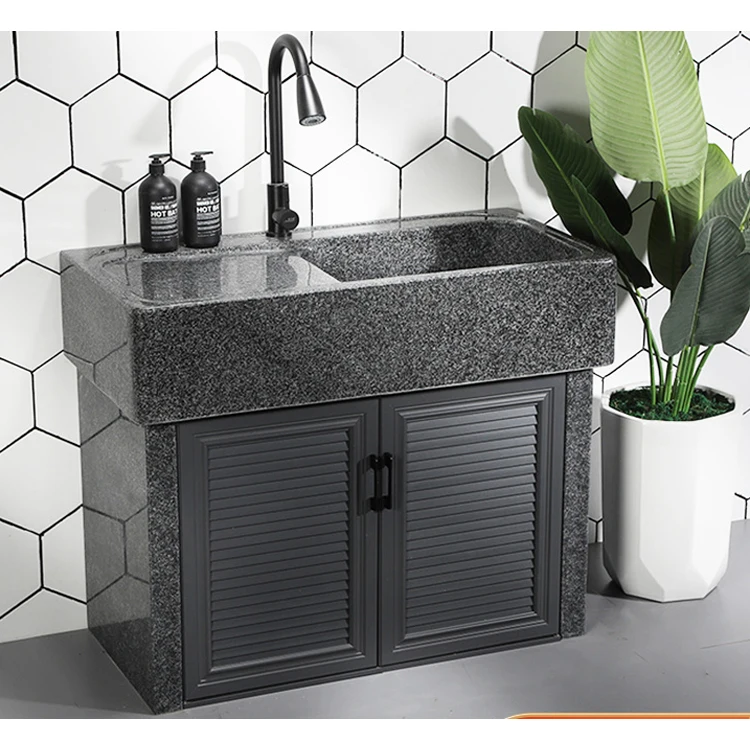 Lavatório de lavanderia de granito pia pia lavanderia