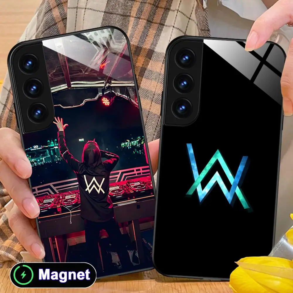 DJ Alan Walker Phone Case for Samsung Galaxy S26 S25 S24 S23 S22 S21 S20 Note20 Plus FE Ultra Glass Magnet Cover