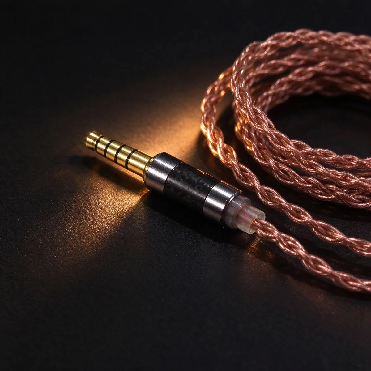 AXAP Terra 4 Core Pure Copper IEM Upgrade Cable,3.5/4.4mm,0.78 2Pin Connector,HiFi In-ear Earphone Audio Wire image 2