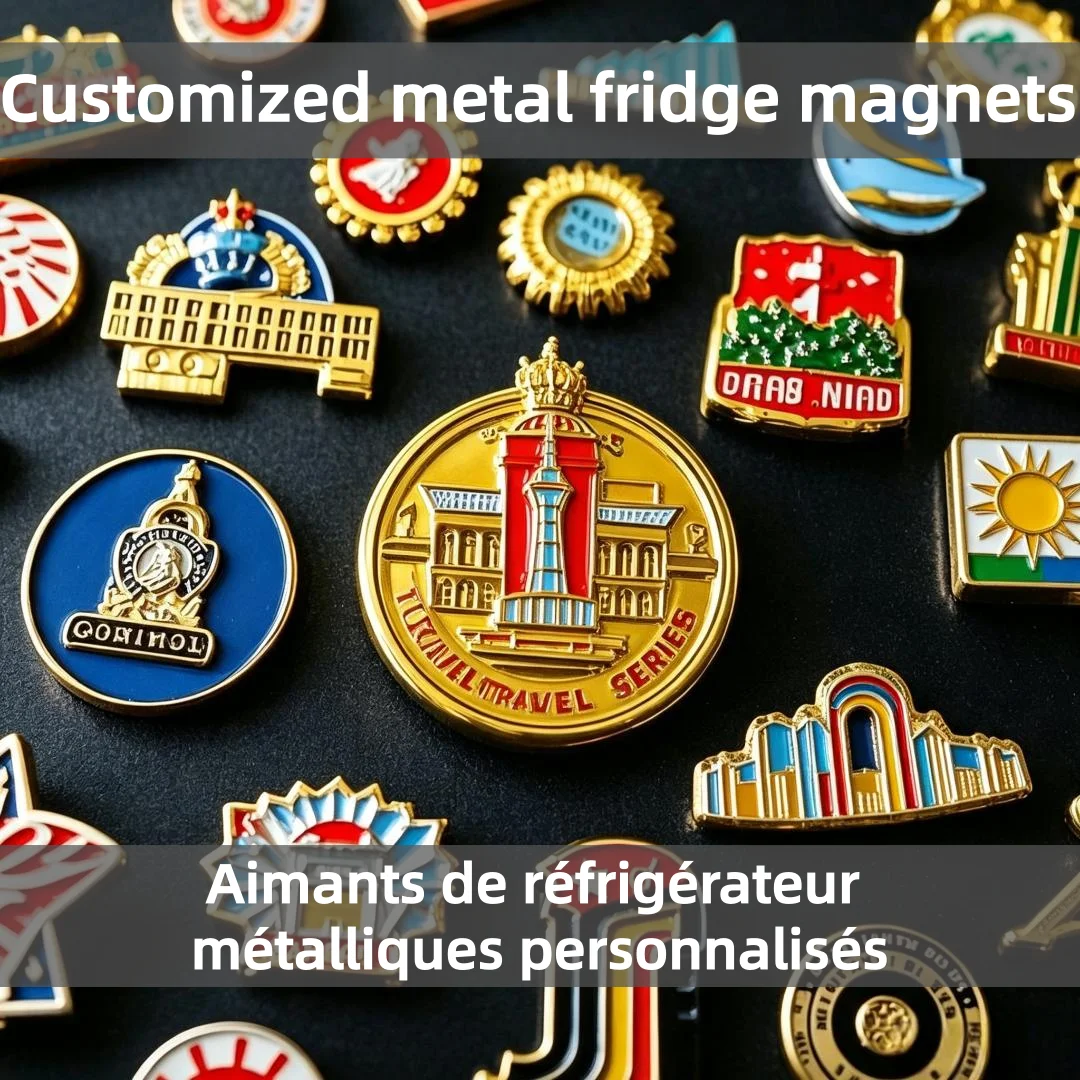 Customized 3D Country City Souvenir DIY Metal Alloy Refrigerator Sticker with Strong Magnetic Metal