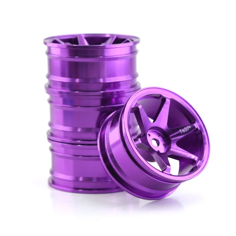 4Pcs 1/10 RC On-Road Drift Racing Car 52mm Metal Wheel Rim Wheel Hubs for Tamiya Kyosho HSP HPI Sakura Trxs