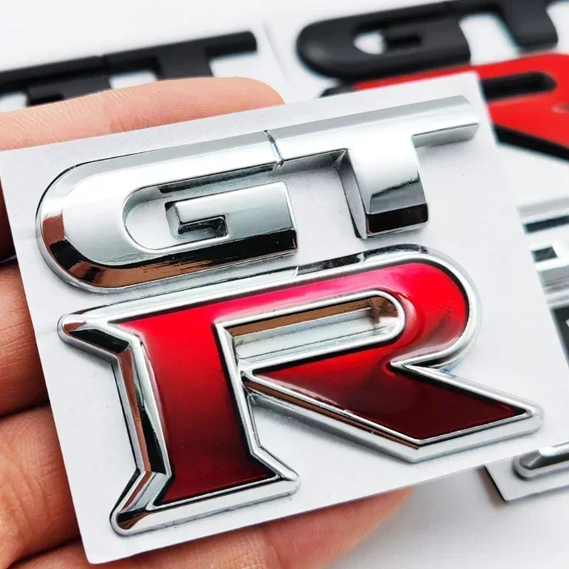 For Nissan Nismo GT-R, R32, R33, R34, R35, 370Z Accessories 1pcs GTR Car Logo Emblem Metal Stickers R GT Decals Badge Labeling