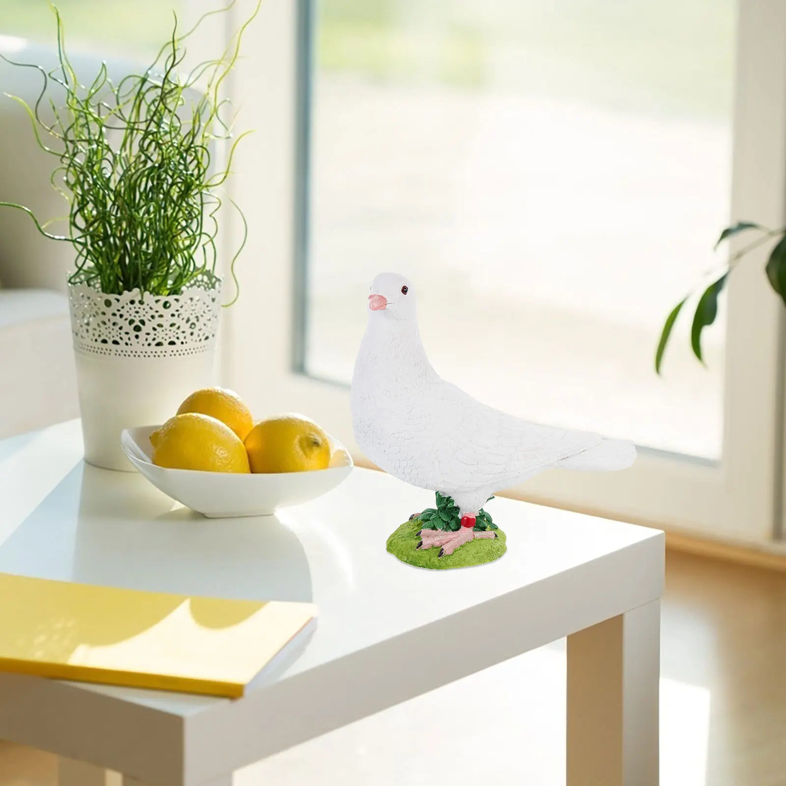 

Garden Resin White Pigeon Sculpture Home Decoration Outdoor Indoor Small Resin Crafts Garden Ornament Desktop Decorative Pigeon