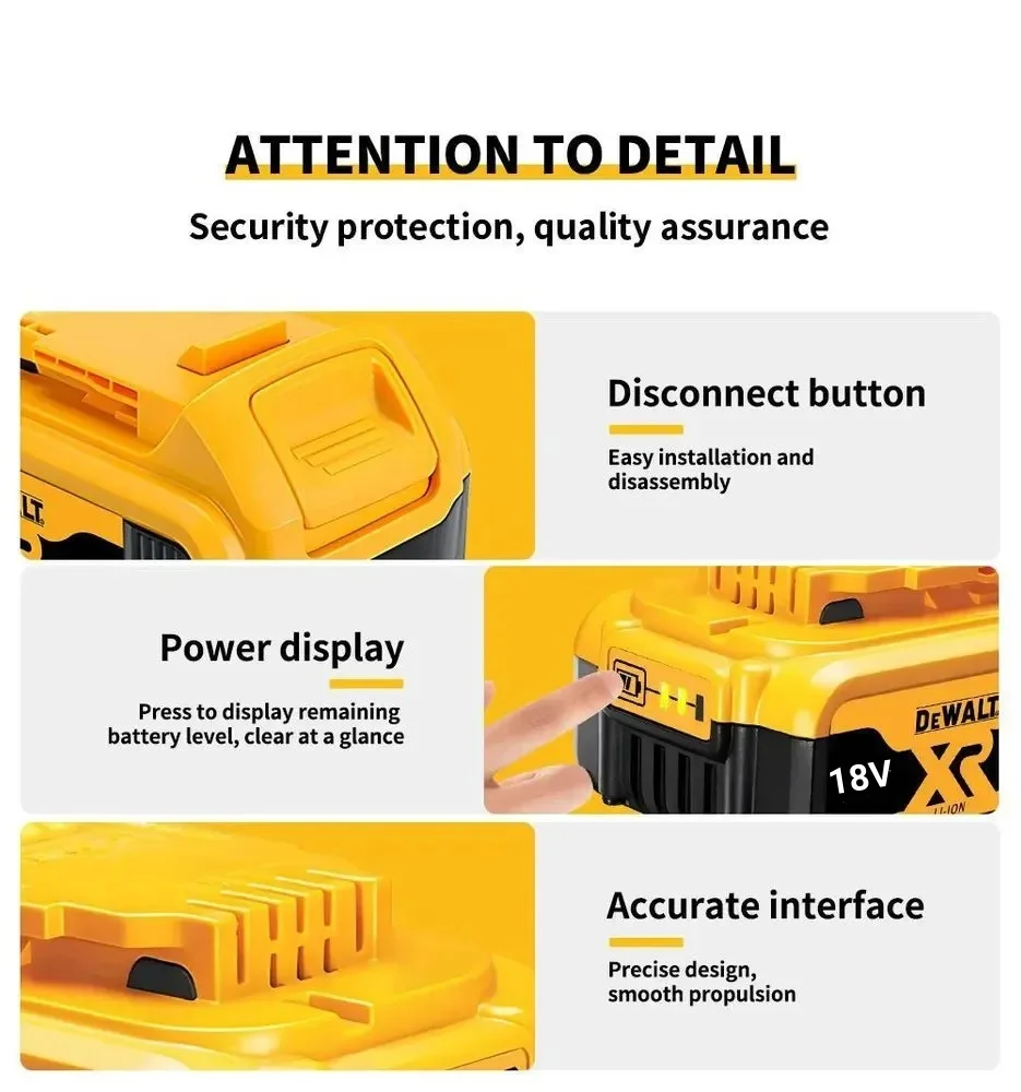 9000MAH Dewalt DCB200 Replacement Battery Compatible For Dewalt 18V 20V Tools DCB120 DCB182 DCB200 DCB609 Battery