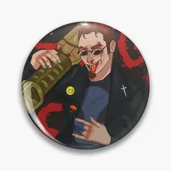 Postal 2 Dude Rocket Launcher Soft Button Pin Gift Lover Jewelry Clothes Funny Lapel Pin Hat Cartoon Fashion Brooch Women Badge
