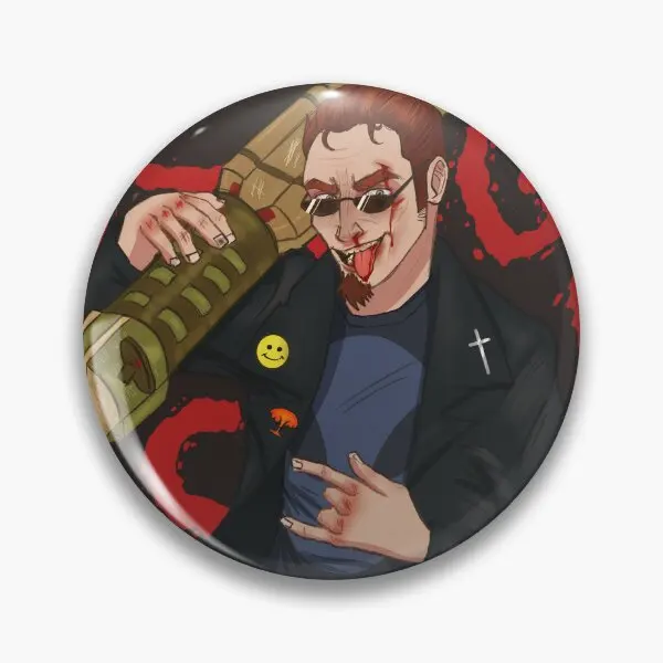 Postal 2 Dude Rocket Launcher  Soft Button Pin Gift Lover Jewelry Clothes Funny Lapel Pin Hat Cartoon Fashion Brooch Women Badge
