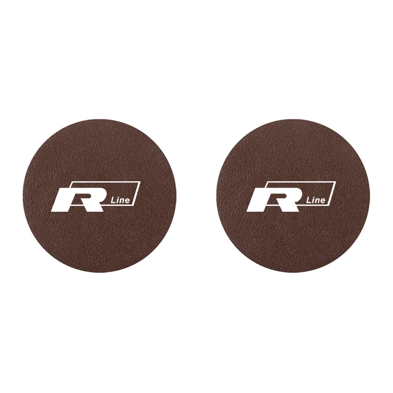2 Stück Auto-Getränkehalter-Einlage Emblem-Untersetzer Rutschfeste Matte für VW Golf Tiguan T-Roc Polo Passat ID.4 T-Cross ID.3 Taigo ID.7