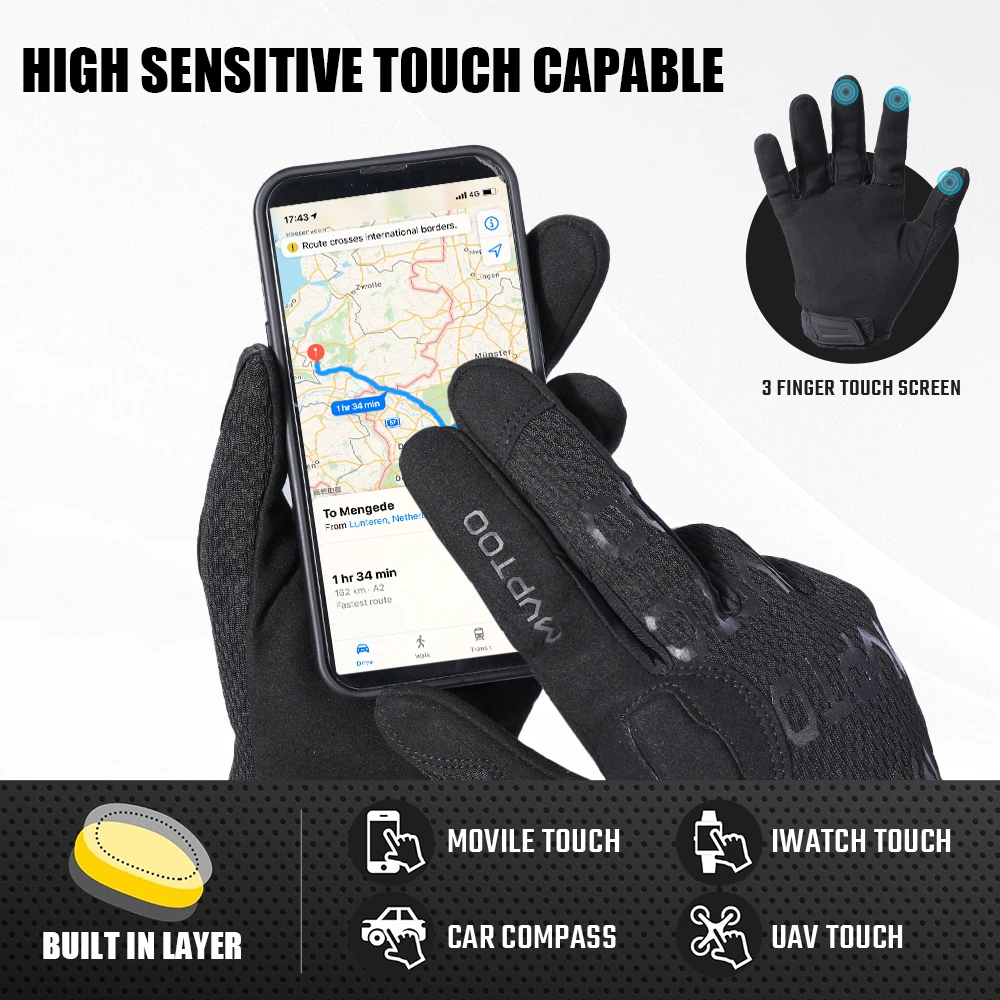 Kamuflażowe taktyczne rękawice rowerowe z ekranem dotykowym do sportów na świeżym powietrzu wspinaczka rowerowa sprzęt rowerowy