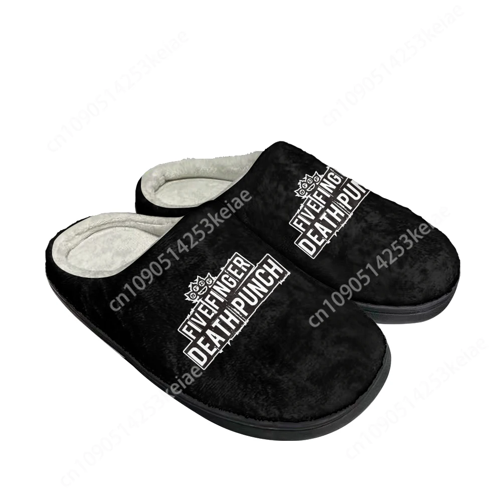 Hot Five Finger Death Punch Cotton Custom Slippers Mens Womens Sandals Plush Casual Keep Warm Shoes Thermal Comfortable Slipper