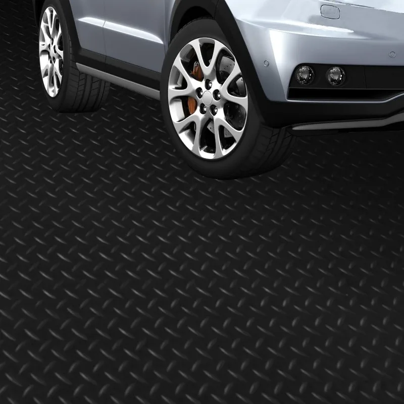 Rubber-Cal Diamond-Plate Rubber Flooring Roll
